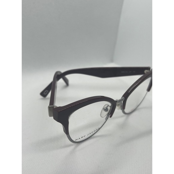 Marc Jacobs Cat Eye Eyeglasses Frames Burgundy Silver Designer Glasses - Picture 4 of 4